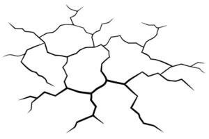 Abstract Black and White Cracks Pattern vector