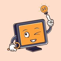 Illustration of Computer Technology Characters as a symbol of Smart technological development vector