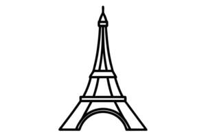 Simple Icon of the Eiffel Tower vector