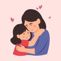 Mother and daughter. Mother's Day. vector