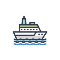 A ship icon on a white background vector