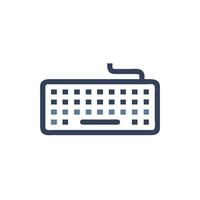 a computer keyboard on a white background vector