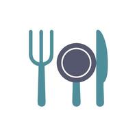 a fork, knife and spoon icon on a white background vector