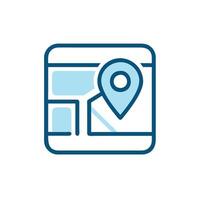 a map pin icon on a white background vector