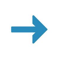 a blue arrow pointing in the direction of an arrow vector