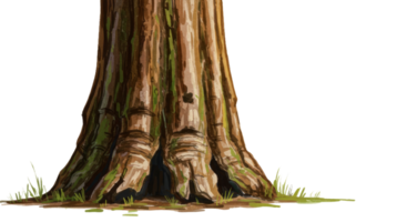 A drawing of a tree with a trunk png
