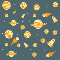Astronot outer space Pattern Background vector