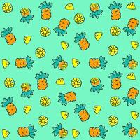 The Pineapple fruit pattern background vector