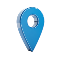 3D Glossy Blue Location Pin Icon Navigation, Map Pointer, GPS Marker png