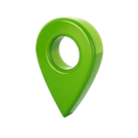 3D Green Glossy Map Pointer Icon, Location Pin, Navigation Symbol png