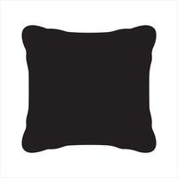 Black Silhouette of Rectangular Pillow vector