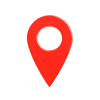 3D Red Location Pin Icon Navigation Marker for Maps and GPS png