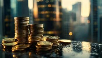 Investment strategies for wealth growth in urban financial districts photo