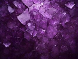 Amethyst stone background with purple crystals photo