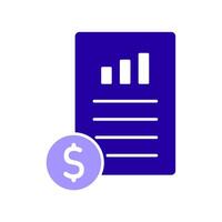 Icon a financial statement, isolated against a clean background. vector