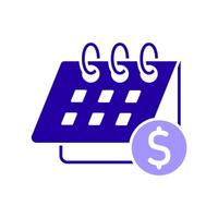 Icon a fiscal year, isolated against a clean background. vector
