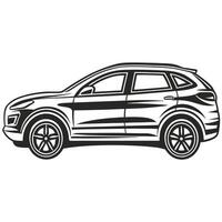 car vehicle logo icon. outline illustration of car icon for web design vector