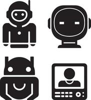 Collection of Robotic and Technological Icons vector