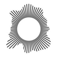 Circular sound wave, Audio equalizer round wave, Linear rays circular. isolates vector