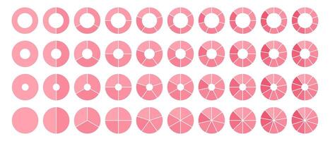 Dividing diagram equal parts from 1 to 10 blue, Cyclical pie chart wheel infographic, Vecto illustration vector