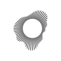 Circular sound wave, Audio equalizer round wave, Linear rays circular vector