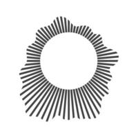 Circular sound wave, Audio equalizer round wave, Linear rays circular. illustration on white vector