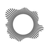 Circular sound wave, Audio equalizer round wave, Linear rays illustration of isolates on white vector