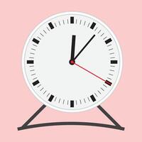 Clock flat analog clock showing the time. vector