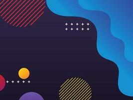Abstract blue geometric background design. Fluid wave gradient shapes composition vector