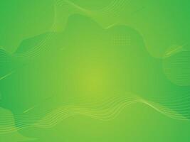 Modern liquid green gradient abstract background with wave curve layer and geometric shape element vector