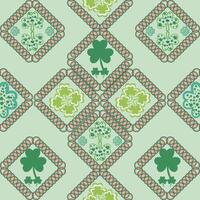 Green clover leaf with three and four petals on transparent background. Realistic set of lucky Irish symbol shamrock. Trefoil and quatrefoil single and in bundle for St Patrick design vector