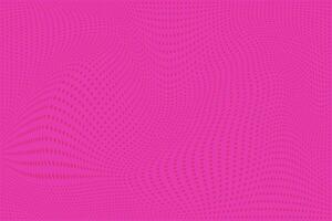 Pink background with dotted pattern. Pop art halftone abstract or design. Bright modern banner with simple wavy points grid. vector