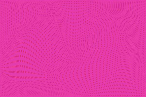 Pink background with dotted pattern. Pop art halftone abstract or design. Bright modern banner with simple wavy points grid.