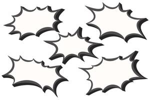 Manga speech bubble for text with bomb explosion effect. Comic pop art frame. Chat shape for shock shout and scream action messages. Irregular anime design template vector