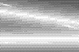 Pixel pattern background with bitmap gradient texture. Retro dotted abstract graphic with halftone gradation. Digital glitch noisy on white backdrop. Rays of light wallpaper vector