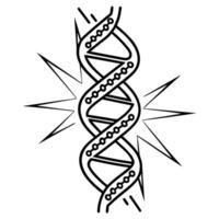 dna strand icon genetic science symbol with double helix structure biology and biotechnology concept vector