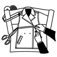 Tailoring essentials measuring, cutting, and crafting garments with precision tools and techniques vector