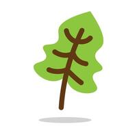 Simple Illustration of a Green Leaf with a Modern Design Style vector