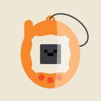 Vintage Digital Pocket Pet Game. Illustration for Educational Content, Brain Games, Retro Toy Themes, etc. vector