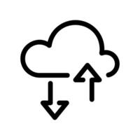 A minimal symbol representing a subject cloud, Online Data Sync vector