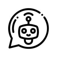 A minimal symbol representing a subject chat bot vector