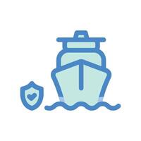 A simple drawing highlighting the subject safe seafaring ship vector