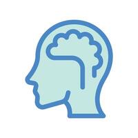 A simple drawing highlighting the subject mind, brain vector