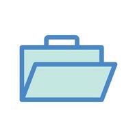 A simple drawing highlighting the subject briefcase, folder, open vector