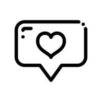 A minimal symbol representing a subject message, Avowal of Affection vector