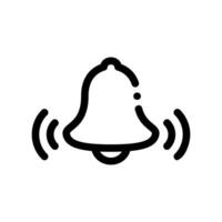 A minimal symbol representing a subject Notification Bell vector