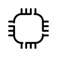 A minimal symbol representing a subject CPU, Central Processing Unit vector