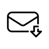 A clean pictogram focused on a topic Email inbox vector
