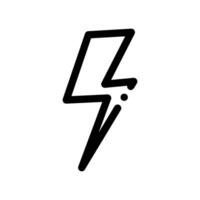 A minimal symbol representing a subject lightning vector