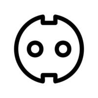A minimal symbol representing a subject Electrical Socket vector